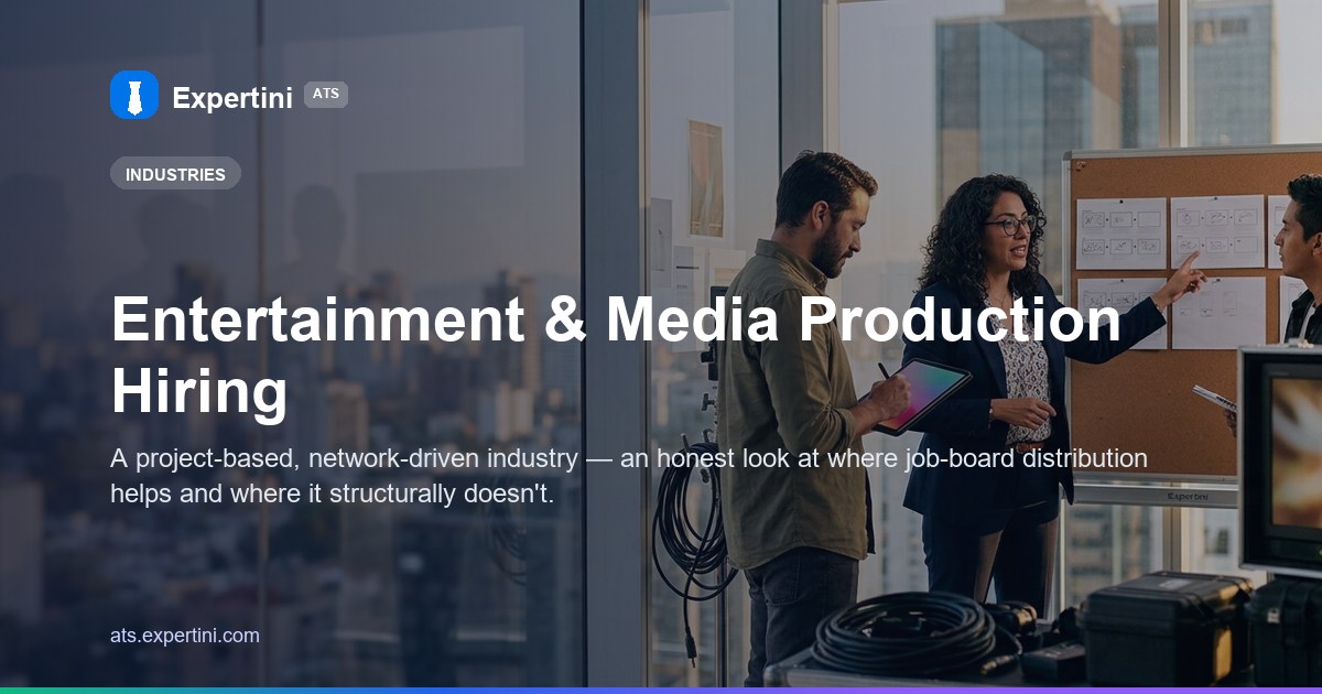 Entertainment & Media Production Hiring