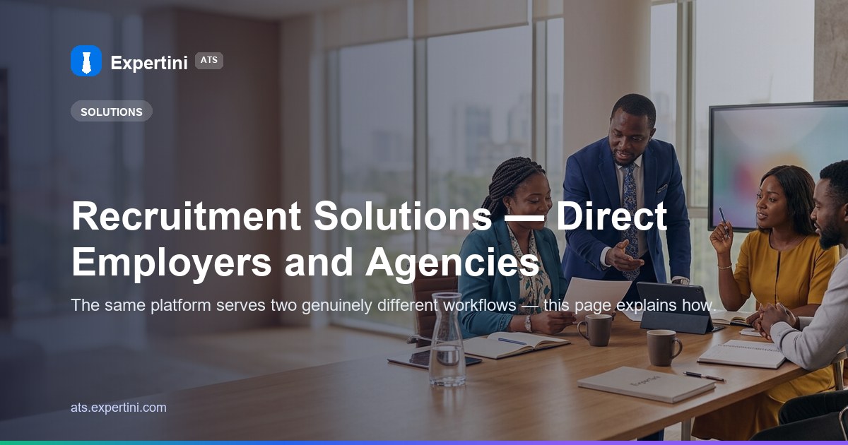 Recruitment Solutions — Direct Employers and Agencies